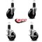 Service Caster 4'' Phenolic Wheel Swivel 1-5/8'' Expand Stem Caster Set 2 Brakes, 4PK SCC-EX20S414-PHS-2-TLB-2-158 - alternate 2